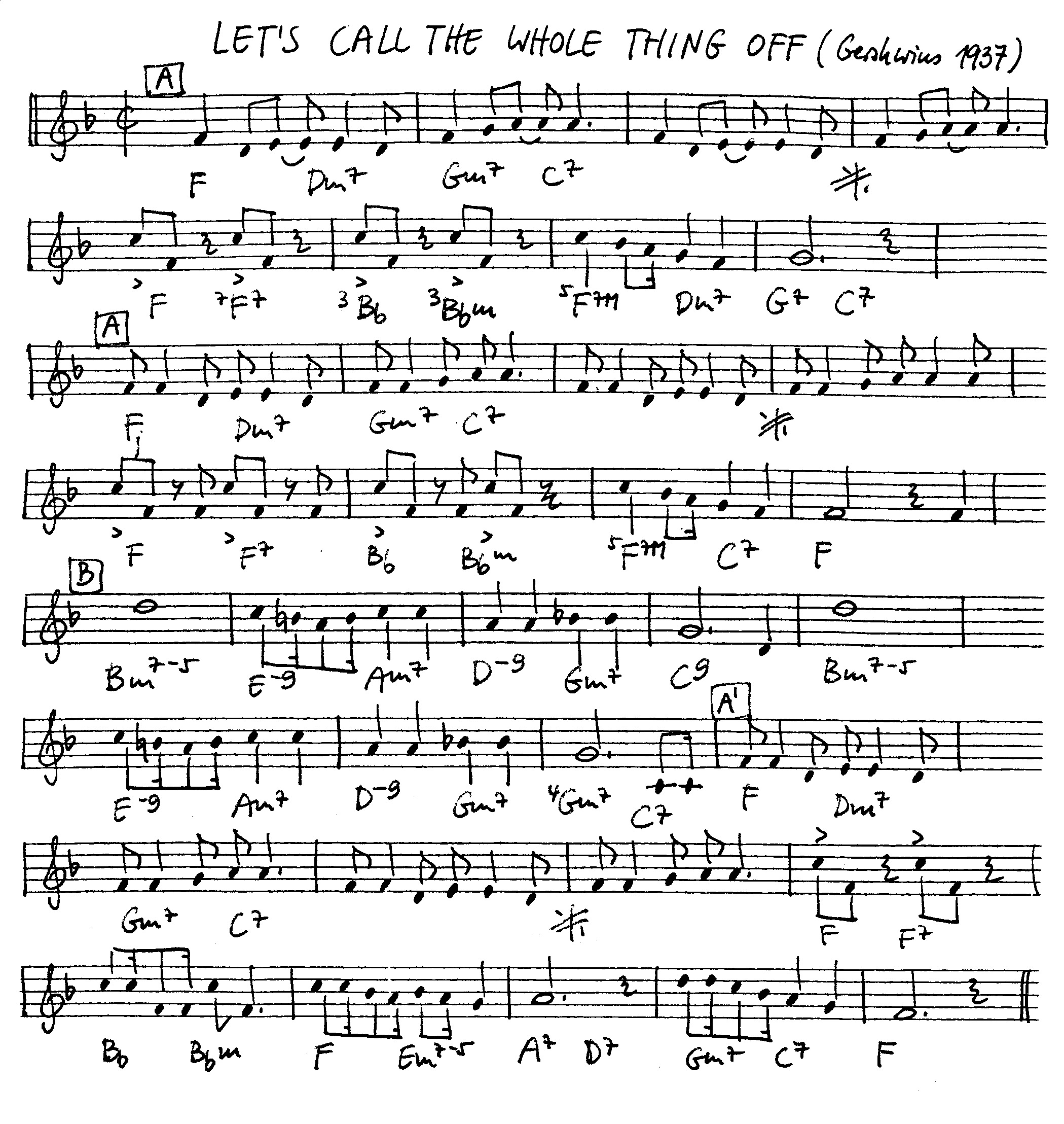 let's call the whole thing off leadsheet – book us for your next 20s or gatsby event